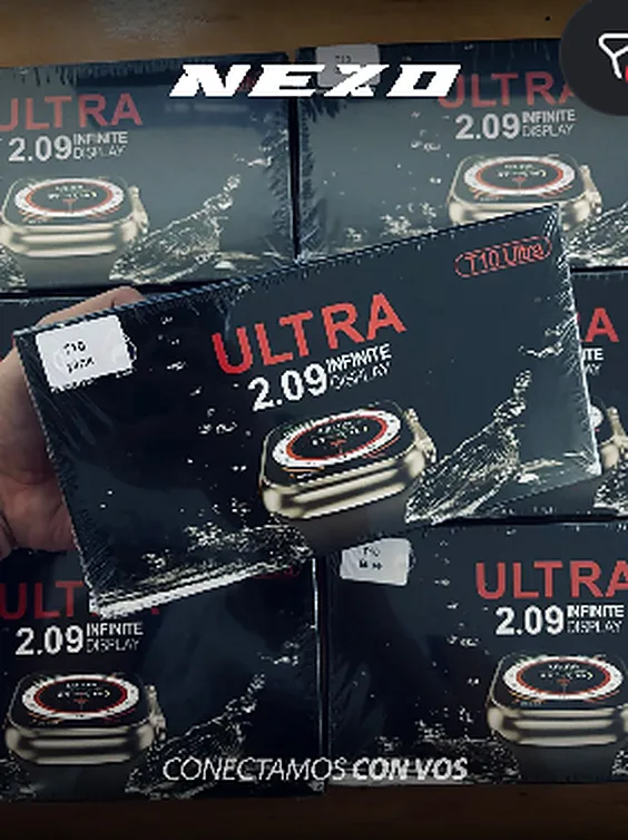 Pila de cajas de smartwatch Ultra 2.09 listas para despachar